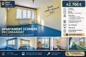 Apartament 3 camere DECOMANDAT | Țiglina 2 – Poziție excelentă 