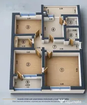 Apartament 3 camere DECOMANDAT | Țiglina 2 – Poziție excelentă 