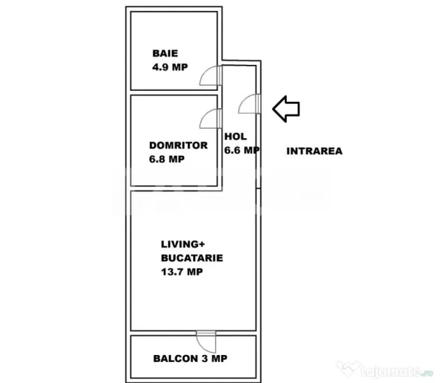Garsoniera decomandata de vanzare balcon parcare Arhitectilo - Sibiu (Sibiu)