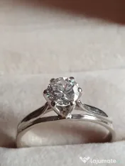 Inel logodna solitaire 18k diamant natural urias 0,74ct VS – H