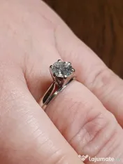 Inel logodna solitaire 18k diamant natural urias 0,74ct VS – H