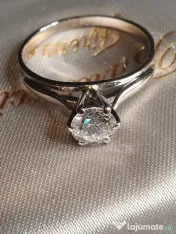 Inel logodna solitaire 18k diamant natural urias 0,74ct VS – H