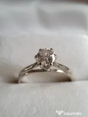 Inel logodna solitaire 18k diamant natural urias 0,74ct VS – H