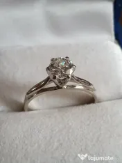 Inel logodna solitaire 18k diamant natural urias 0,74ct VS – H