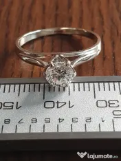 Inel logodna solitaire 18k diamant natural urias 0,74ct VS – H