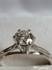 Inel logodna solitaire 18k diamant natural urias 0,74ct VS – H