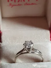 Inel logodna solitaire 18k diamant natural urias 0,74ct VS – H