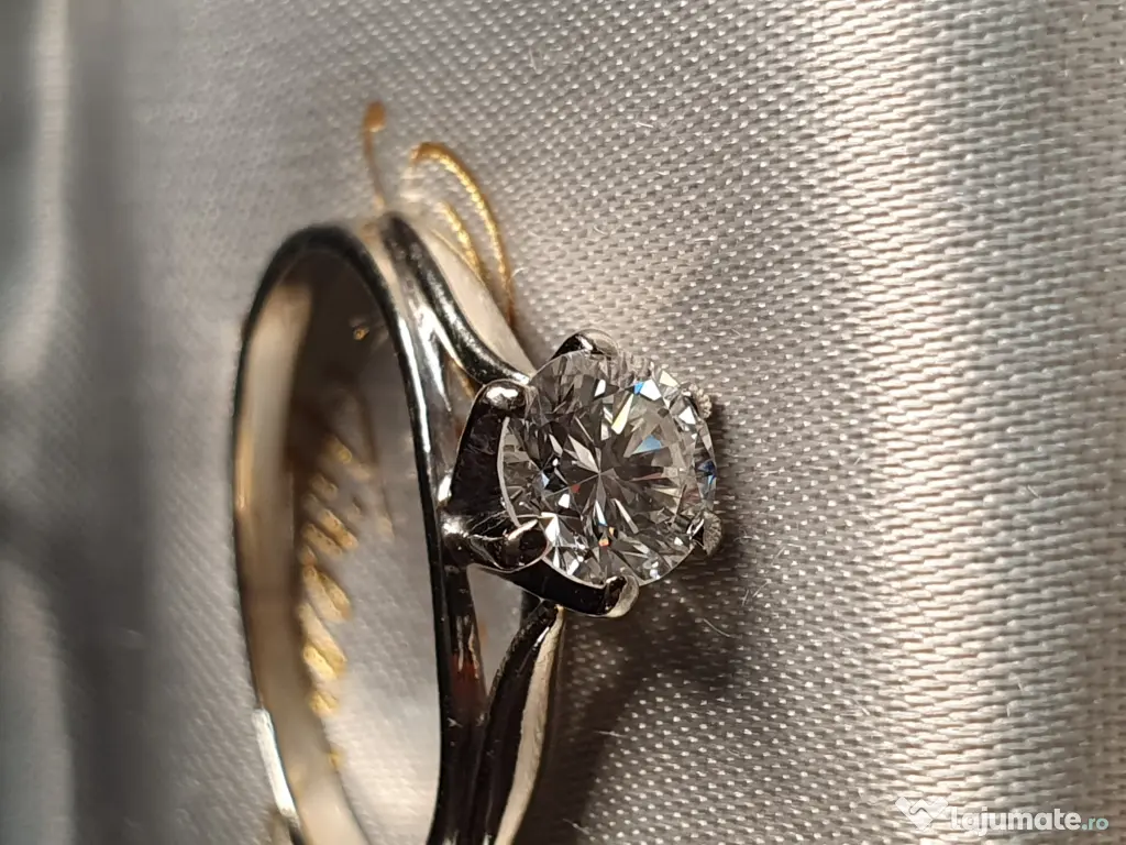 Inel logodna solitaire 18k diamant natural urias 0,74ct VS – H