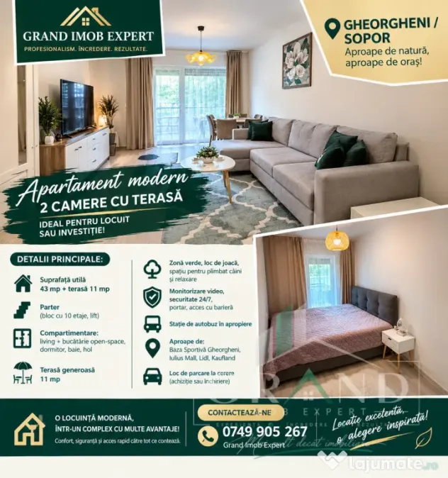 Apartament Modern cu 2 Camere și Terasă – Sopor | Gheorg - Cluj-Napoca (Cluj)