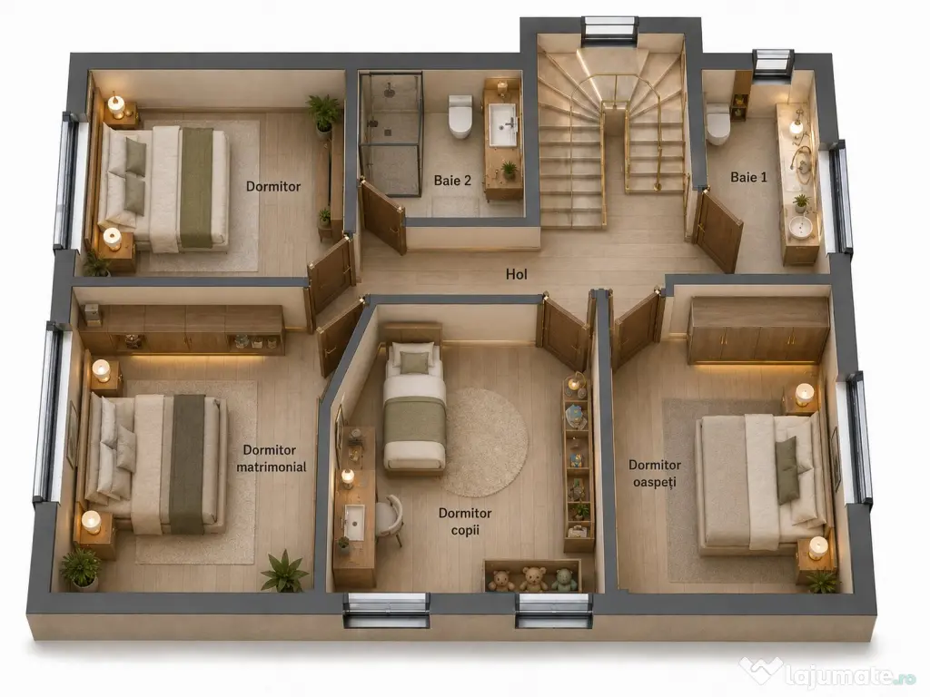 Casa individuala spatiu LUX D+P+E+M -300 mp utili-teren 620 mp-Garaj-DEMISOL Cluj
