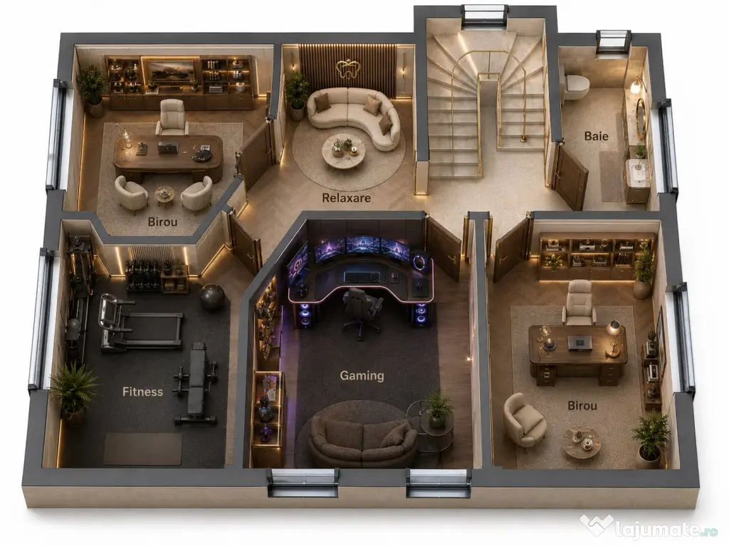 Casa individuala spatiu LUX D+P+E+M -300 mp utili-teren 620 mp-Garaj-DEMISOL Cluj