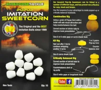 ENTERPRISE TACKLE POPUP SWEETCORN WHITE UNFLAVOURED 10buc.