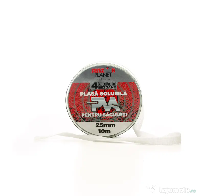 SENZOR PLANET REZERVA PVA SENZOR PLASA SOLUBILA SLOW MELT 25mm PENTRU SACULETI, 10m