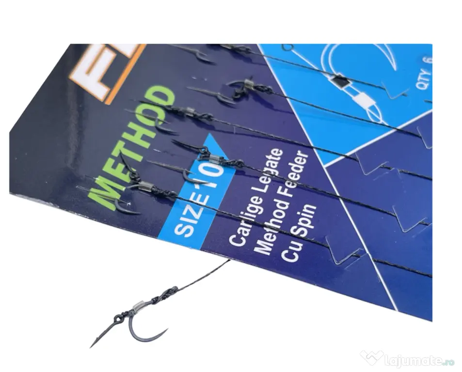 FL SET RIGURI FL METHOD FEEDER CU SPIN 7mm, CARLIG METHOD FARA BARBETA, 6buc Nr. 8