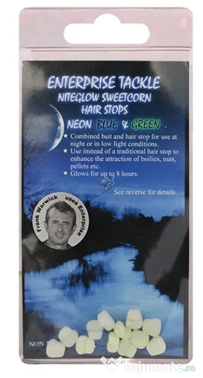ENTERPRISE TACKLE SWEETCORN HAIR STOP NEON BLUE&GREEN 12buc.