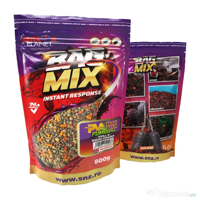 SENZOR PLANET PVA BAG MIX FUMIGENA KRILL & SQUID POWDER 800g
