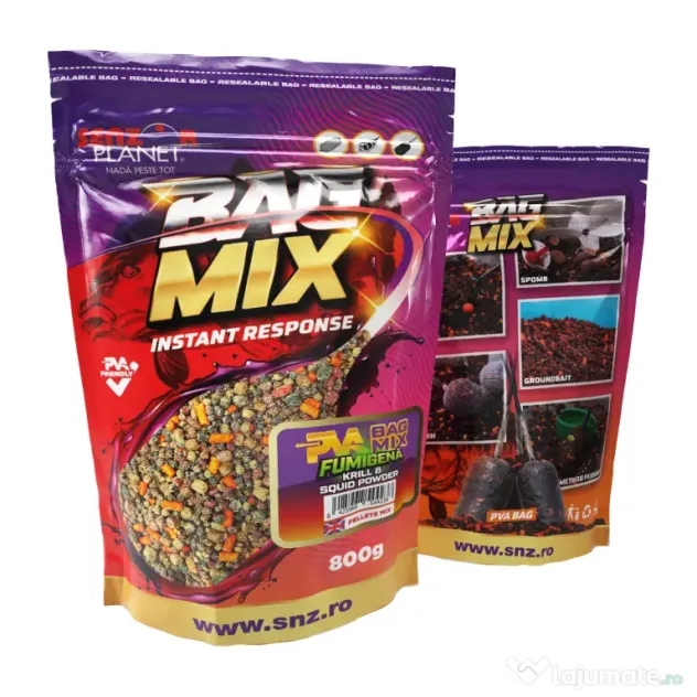 SENZOR PLANET PVA BAG MIX FUMIGENA KRILL & SQUID POWDER 800g