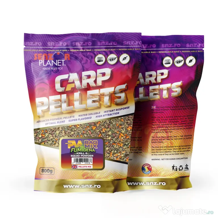 SENZOR PLANET PVA BAG MIX FUMIGENA KRILL & SQUID POWDER 800g