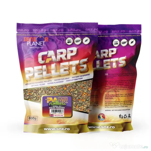 SENZOR PLANET PVA BAG MIX FUMIGENA KRILL & SQUID POWDER 800g