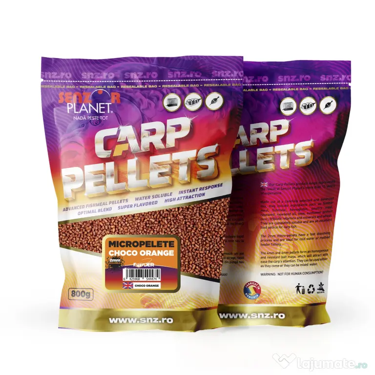 SENZOR PLANET MICROPELETE CHOCO ORANGE 2mm 800g