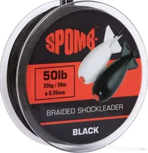 SPOMB FIR TEXTIL INAINTAS SPOMB BRAIDED SHOCKLEADER, NEGRU 0.26mm/22kg