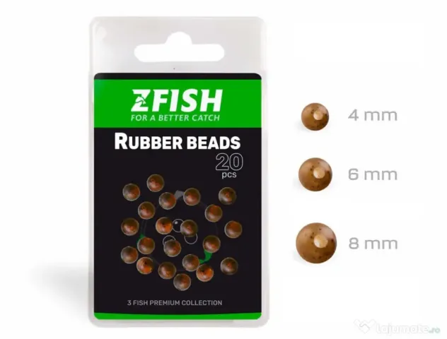 ZFISH OPRITOARE ZFISH RUBBER BEADS, 20buc 4mm