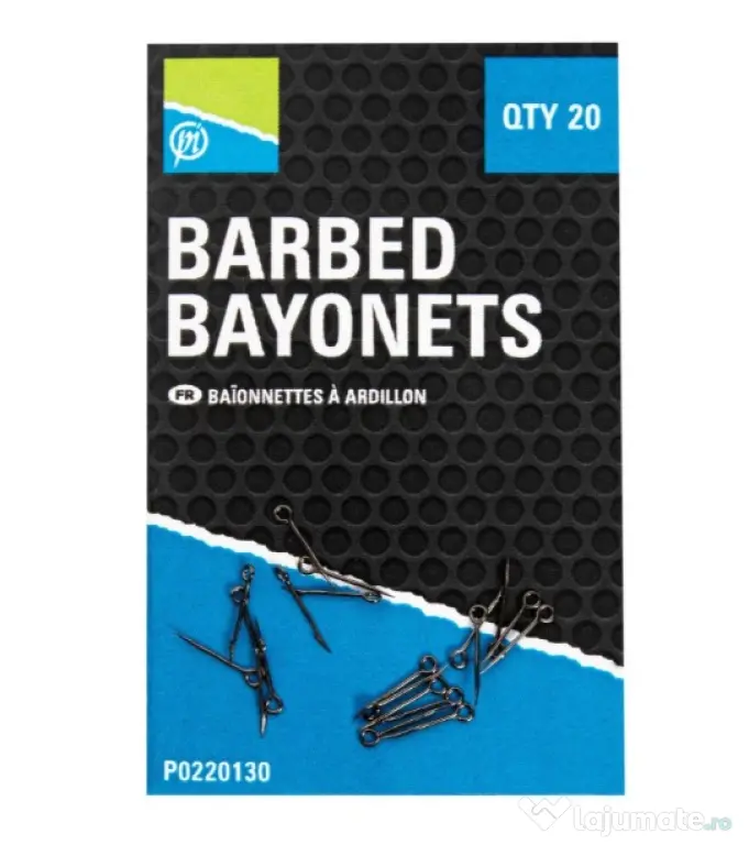 PRESTON SPIN DE MOMEALA PRESTON BARBED BAYONETS, 20buc