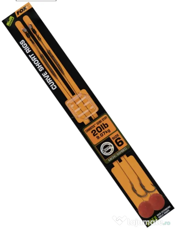 FOX RIG FOX EDGES CURVE SHORT CAMOTEX SEMI STIFF, 2buc Nr 6