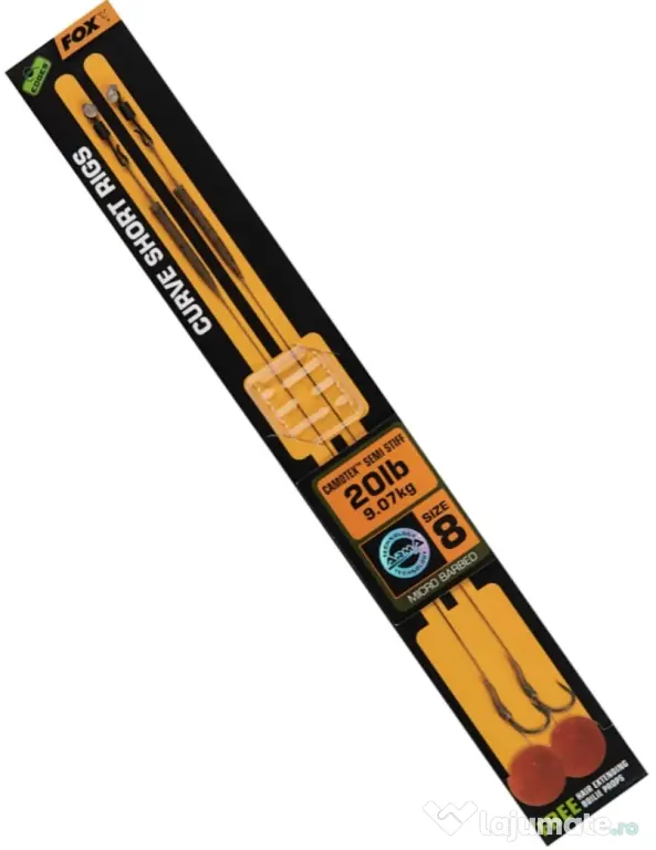 FOX RIG FOX EDGES CURVE SHORT CAMOTEX SEMI STIFF, 2buc Nr 6