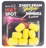 MACK2 POP-UP ARTIFICIAL MACK2 ZIGGY FOAM DUMBELL, 8buc Galben