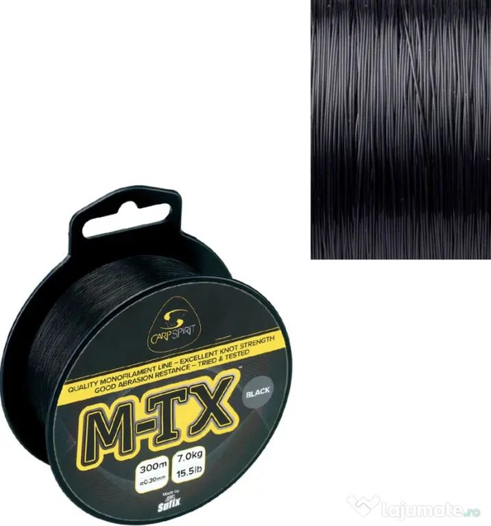 CARP SPIRIT FIR MONOFILAMENT CARP SPIRIT M-TX BLACK, 300m 0.28mm/5.90kg