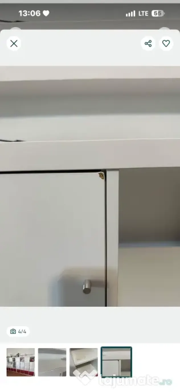 2 kallax Ikea albe +5usi +19cutii textile