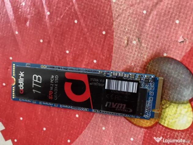 SSD-ul tău Addlink S70 de 1 TB este M.2 NVMe PCIe Gen 3 x4.