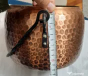 Ceaun mic oala din cupru 18 cm. inaltime 