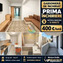 Garsonieră NOUĂ | Prima închiriere | 10 minute de metrou