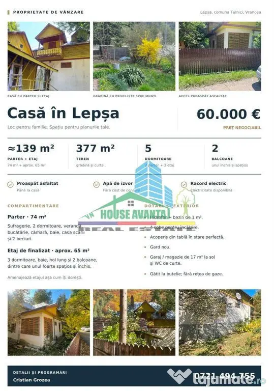 Casă de vacanță în Lepșa - Lepsa (Vrancea)
