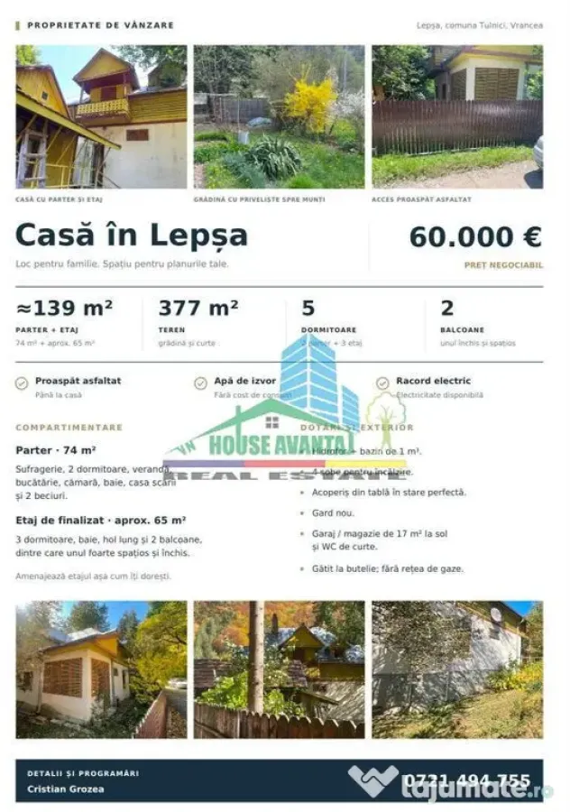Casă de vacanță în Lepșa - Lepsa (Vrancea)