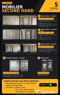 Vand Dulap Dresing cu usi glisante