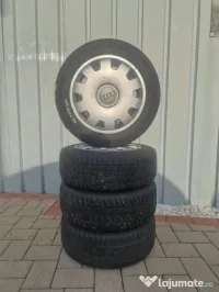 Set 4 jante tabla + capace + cauciucuri iarna SH Audi A4\A6 205 | 55 | R16