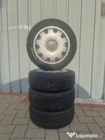 Set 4 jante tabla + capace + cauciucuri iarna SH Audi A4\A6 205 | 55 | R16