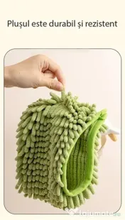 Set 2 prosoape de mâini chenille cu animăluțe, noi 