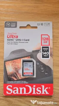 Card de memorie SanDisk Ultra SDXC 128GB (100MB s, Class 10, UHS-I) Nou, Sigilat 
