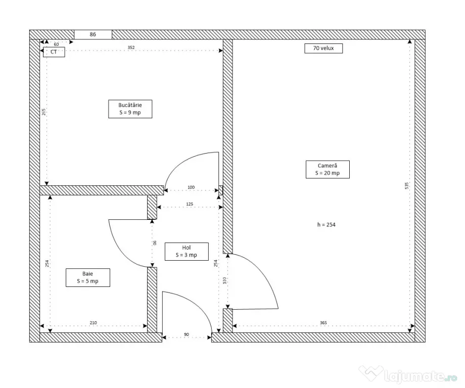 PF închiriez apartament o cameră cartier Borhanci