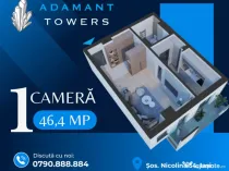 Adamant Towers | 1 camera | decomandat | 46.4 mp | Nicolina - Iaşi