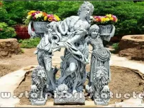 Set cinci statuete, gri patinat, model S94.