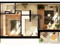 Apartament 2 camere, 37 mp, constructie noua, zona Dunarii