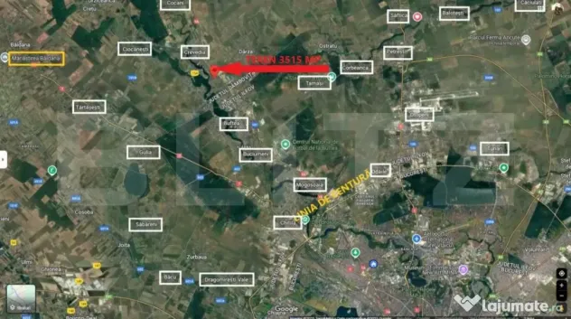 Teren intravilan, 3515 mp, zona Crevedia