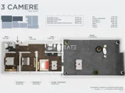 FINALIZAT | 3 camere cu terasa de 87mp - Titan/Pallady 