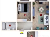 Apartament 2 camere, dressing generos, et.3/4, Subcetate City 2. 