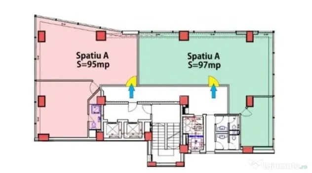 Spatii birouri 125 mp,270 mp,400 mp
